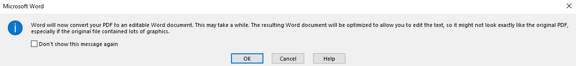 Edit a PDF in Word
