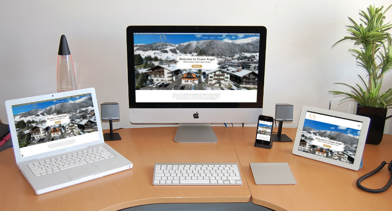 Chalet Angel - monitors depicting website responsiveness across multiple devices.
