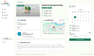 Free event view of Limerick Sports Partnership booking system.